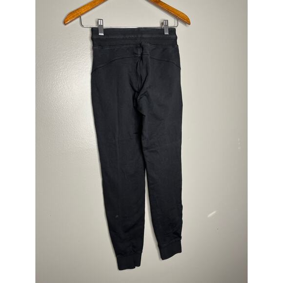 Lululemon High Rise Black Womens Athletic Pima Cotton Joggers Size 2 - Picture 3 of 5